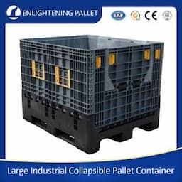 Heavy Duty Bulk Cargo Storage Industrial HDPE Stackable Plastic Pallet Box/Container for Collapsible Bulk/Foldable Large/Folding Large