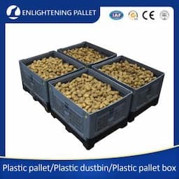 Collapsible/Foldable Large Plastic Bulk Pallet Container with Lid