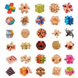 Brain Teaser Wooden Puzzle Adult Puzzle Games, Wooden Iq Puzzle Toys, 3D Wooden Brain Teaser Puzzle for Adult