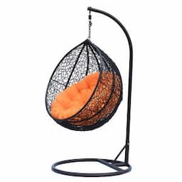 Casual Outdoor Hanging Chair PE Rattan Wicker Single Swing Chair