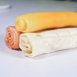 10" Chicken Lamb Bleached Fermented Rawhide Retriever Roll Dog Food