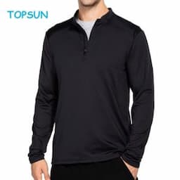 Men′ S Quarter Zip Pullover Fleece Thermal Long Sleeve Shirts with Pocket Running Hiking Golf