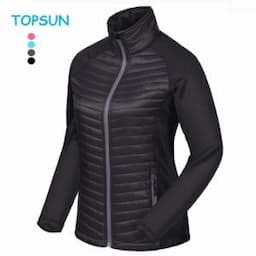 Women′ S Insulated Hiking Jacket, Thermal Running Hybrid Jacket, Lightweight Breathable and Warm