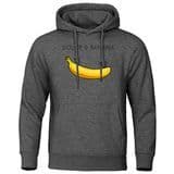 Dolce & Banana Printing Men′s Sweatshirt Fashion Casual Hoodies Autumn Loose Pullover Tops Pocket Fleece Warm Sportswear Male