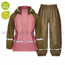 Classic Mixed Color PU Waterproof Rain Set for Kids