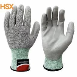 Medium Level Work and Safety PU Gloves with Cut Resistant Feature