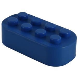 Custom Round Corners Blue Building Blocks Anti Stress Ball PU Foam Toy Bricks Novelty Children Toys Price