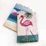 Custom Flamingo Magic Sequin Composition Notebook