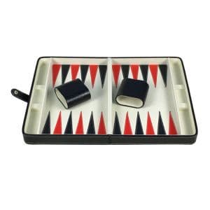 High End Personalized PU Leather Wooden Backgammon Set Chess Game Backgammon Set