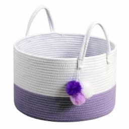 Cotton Rope Storage Basket Decorative Woven Basket Home Nursury Baskets