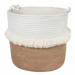 Home Living Room Nursery Woven Cotton Rope Storage Basket