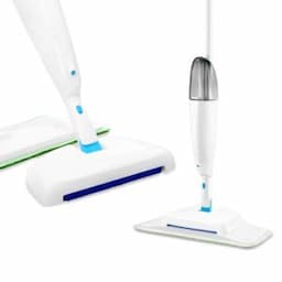 3 in 1 Water Spray Mop for Floor Cleaning with Carpet Sweeper Manual Dry Wet Microfiber Flat Mop and Carpet Brush Sweeper