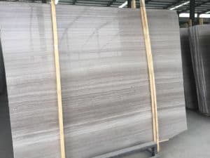 Straight Wooden White Marble, Building Material White Wood Grain Marble