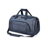 Gym Duffle Bag Waterproof Large Sports Bags Travel Duffel Bags with Shoes Compartment Weekender Overnight Bag Men Women 40L Grey Blue