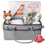 Nappy Lequeen Baby Diaper Caddie Tote Felt Caddy Organizer Diaper Bag Backpack