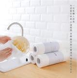 Disposable Kitchen Cleaning Wet and Dry Dual Use White Creative Patterns Wood Pulp Plastic Lazy Rag Dish Cloth Wiping Rag