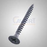 Bugle Head Drywall Screw, Fine Thread, Zinc Plated, Black Phosphated