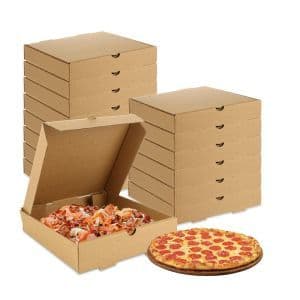 Factory Price Corrugated Mailer Kraft Pizza Box, Small Cardboard Shipping Boxes for Small Business White Packing Pizza Boxes