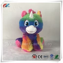 New Arrival Custom Design Soft Santa Christmas Plush Toy Plush Rainbow Bear