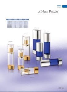 Blue Airless Bottles (WDB8) for Cosmetic Packaging