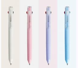 Stationery Multicolor Ballpoint Pen, 4-Color Gel Ink Retractable Gel Pen for School Office Supplies, Assorted Ink 0.5 mm, Purple Color