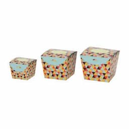 Small Size Food Packaging Box Wholesale Popular Design Figure Cube Shaped Food Grade Soft Foldable Box Chocolate Candy Sweet Pastry Take Away Paper Box