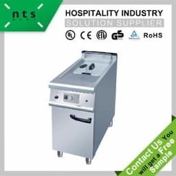 Commercail Kitchen Equipment Gas Fryer (1 Basket) with Cabinet