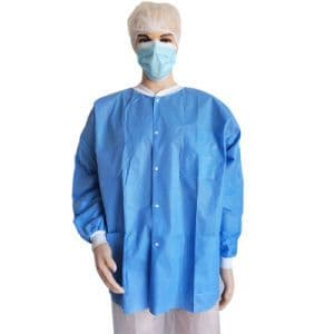 Custom-Made Hip-Length Dental Disposal Medical Coats Three-Layer SMS Nonwoven Medical Hospital Fashion Lab Coat Wholesale Protective Gear ESD Smocks