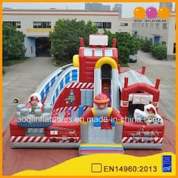 Inflatable Fire Station Fun City Children′ S Amusement Equipment Inflatable Playground (AQ01721)