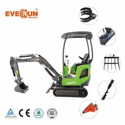 Everun Ere12E 1100kg machinery home farm garden new smallest mini electric hydraulic pump crawler battery digger excavator for sale