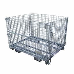 Metal Electro Galvanised Welded Collapsible Wire Mesh Pallet Container for Material Handling