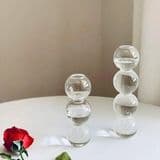 Colorful Bubble Glass Vase for Home Decor Crystal High Quality Modern Flower Vase Style Tabletop Glassware Centerpiece