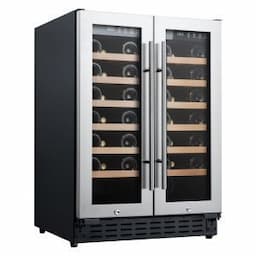 Two Zones 42 Bottles Wine Fridge Cellar Refrigerator Wine Cooler