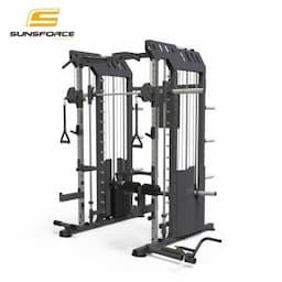 Light Commercial Fitness Equipment Multi-Functional Trainer Combo Power Rack Smith Machine