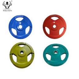 Tri Grips Colour Rubber Barbell Weight Plate