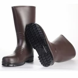 New Black PVC Anti Slip Sanitary Rain Boot Waterproof Footwear Steel Toe Safety Boots