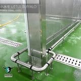 SUS304 316 Stainless Steel Safety Barrier Supermarket Flexible Barriers Dust-Free Plant Guardrail System