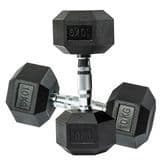 Hex Rubber Coated Dumbbell Training Equipment 5-100lb Ready for Delivery