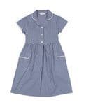 Girls′ Classic Summer Gingham Dress, 100% Cotton School Uniform