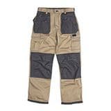 Hound Work Trousers Stone / Black with Top-Loading Knee Pad Pockets and Oxford Fabric Reinforcement