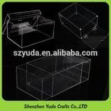 Wholesale Transparent Plastic Shoe Box Clear Acrylic Sneaker Box with Lid