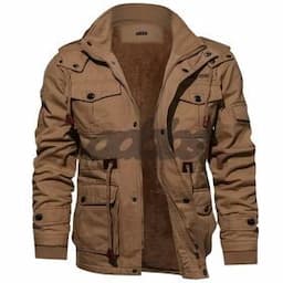 Custom Made High Quality Mens Pilot Jacket With Fur Lining Plus Thick Wash Outdoor Jackets For Men