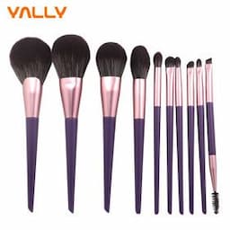 Private Label High Quality Brushes Professional Luxury Custom Logo Purple 10 pcs Makeup Brush SetPopular