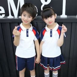 Kids Children Kindergarten Polo Shirt Pants Skirt School Uniforms