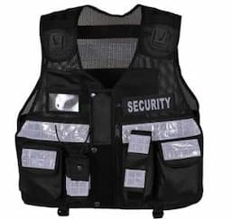 Custom High Visibility Security Logo Reflective Safety Work Uniform Vest with Many Pockets