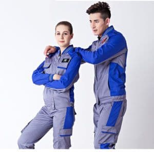 OEM Factory Industrial Workwear Suit Safety Unisex Coat and Pants Custom Work Uniform