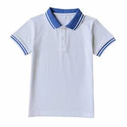 School Children Pure Color Class Uniform Short Sleeve Polo Shirt for Primary School