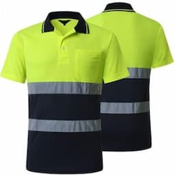 High Visibility Protective Reflective Safety Security Workwear Polo T Shirts Uniforms Shirt