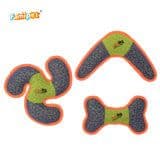 Tough Bind Sem Bone Boomerang Interactive Plush Squeaky Pet Dog Toy