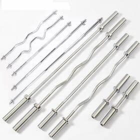 Wholesale Gym Fitness Option Weight Curl Barbell Bar Power lifting Chrome Steel ez Bearing Barbell Bar For Gyms